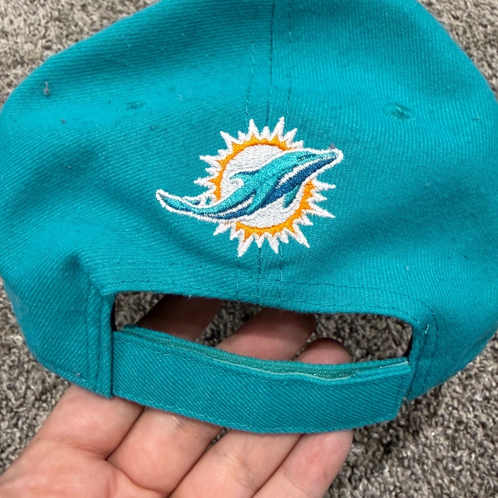 New Era Miami Dolphins 9FORTY Adjustable NFL Hat Teal Orange Embroidered Cap - Picture 2 of 3